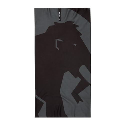 Mammut Scaldacollo Con Logo, Nero E Acciaio, Taglia Unica