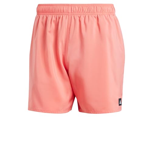 Adidas Uomo Solid Clx Short-Length Swim Shorts, Preloved Scarlet/White, M