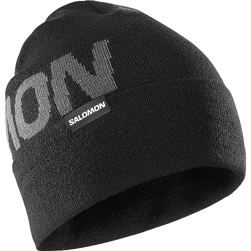 Salomon Hermitage, Berretto Sci Snowboard Corsa Escursionismo Unisex, Calore Invernale, Versatilità D'Uso, E Comfort Morbido, Nero, Taglia Unica
