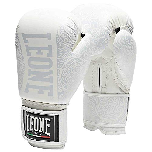 Leone 1947, Guantoni Boxe Maori, Unisex – Adulto, Bianco, 10 Oz M, Gn070