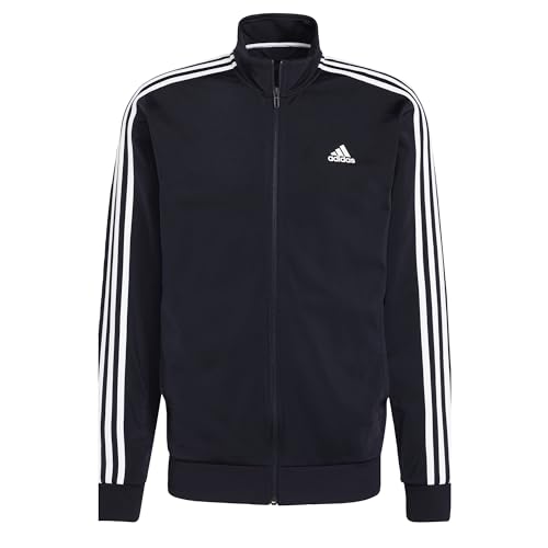 Adidas Uomo Essentials Warm-Up 3-Stripes Track Jacket, Legend Ink/White, S
