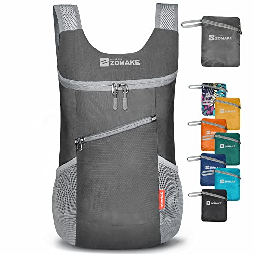 Zomake Zaino Pieghevole Ultraleggero Impermeabile 14L - Piccolo Zaini Leggero Ripiegabile Zainetto Richiudibile Leggeri - Zaino Trekking Da Viaggio Pe