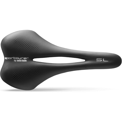 Selle Italia Sl Gel Flow - Sella Bicicletta Da Strada, Telaio In Fec Alloy, Foro Anatomico, Leggera Ed Ergonomica - Taglia Unica S2, Nero