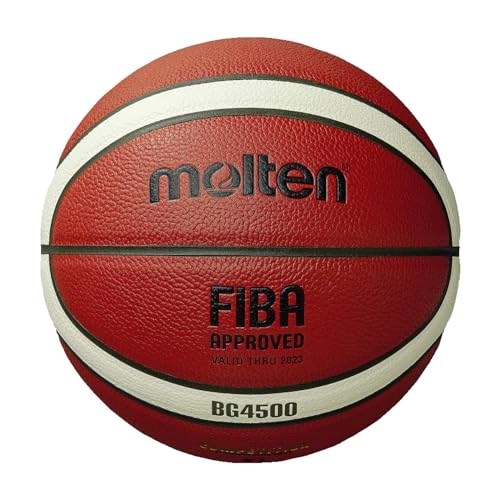 Molten Bg4500 Basketball, Official British Basketball Leagues Match Ball, Bbl & Wbbl, Fiba Approved, Premium Composite Leather, Indoor Play, Orange/Iv