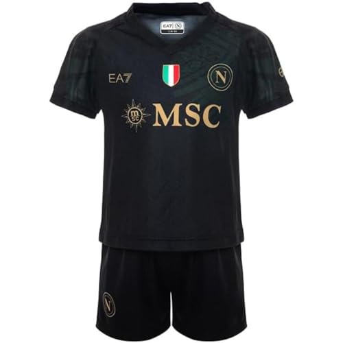 Ssc Napoli Set Gara Junior Third Ea7, Prodotto Ufficiale, Scudetto Tricolore, Tatuaggio Maori, Divisa Bambino, 10 Anni