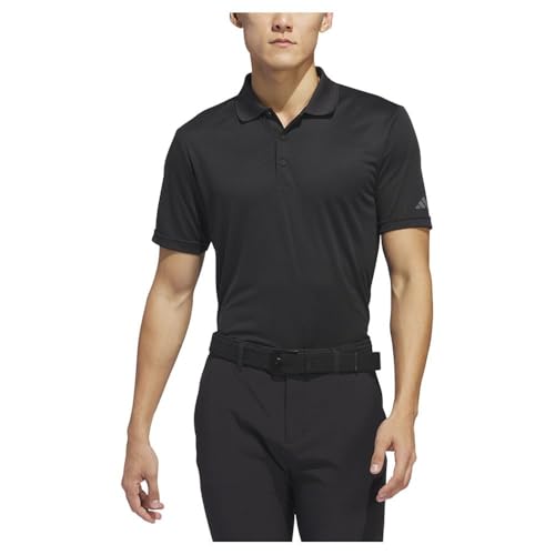 Adidas Uomo Core Performance Primegreen Polo Shirt, Black, M