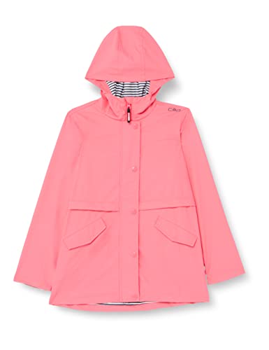 Cmp - Giacca Da Pioggia Da Bambini Con Cappuccio Fisso, Corallo, 176