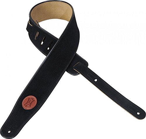 Levy'S, Mss3-Xl-Blk, Tracolla Xl In Pelle Scamosciata Black 2 1/2", Larghezza 2 1/2" (6.35 Cm), Lunghezza Regolabile Da 38" (96.52 Cm) A 65" (165.1 Cm