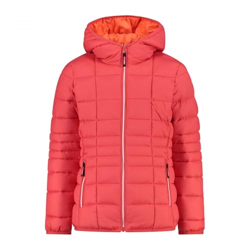 Cmp - Giacca Da Bambina In Nylon Con Cappuccio Fisso, Corallo, 176