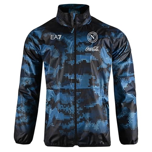 Ssc Napoli Giacca Antivento Azzurro, Ea7 Prodotto Ufficiale, Softshell Calcio 2024/2025 - Xl