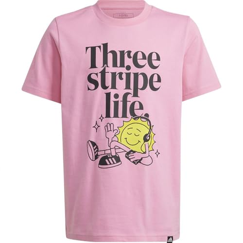 Adidas Unisex - Bambini Positivity Table Graphic Tshirt, Bliss Pink, 13-14 Years