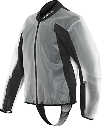 Dainese Rain Body Racing 2, Giacca Moto Impermeabile Antipioggia, Nero/Trasparente, Xxl