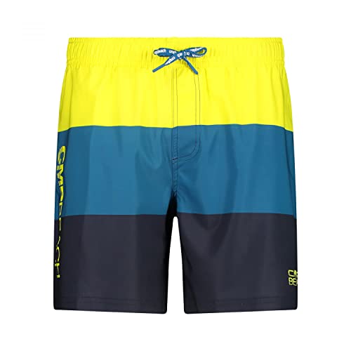 Cmp - Costume Elasticizzato Da Uomo, Zolfo-Blue Saphire-Navy, 52