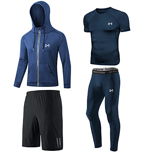 Meetyoo Maglietta A Compressione Da Uomo, Leggings Sportivi, Pantaloni Da Corsa, Maglietta Funzionale Da Uomo, Pantaloni A Compressione, Abbigliamento