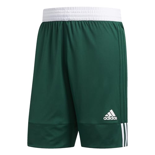Adidas 3G Speed Reversible Shorts, Pantaloncini Sportivi Uomo, Dark Green/White, Xxs