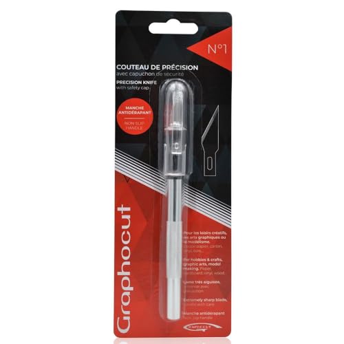 Grapho'Cut Coltello #1 Manico Antiscivolo & Cappuccio Di Sicurezza