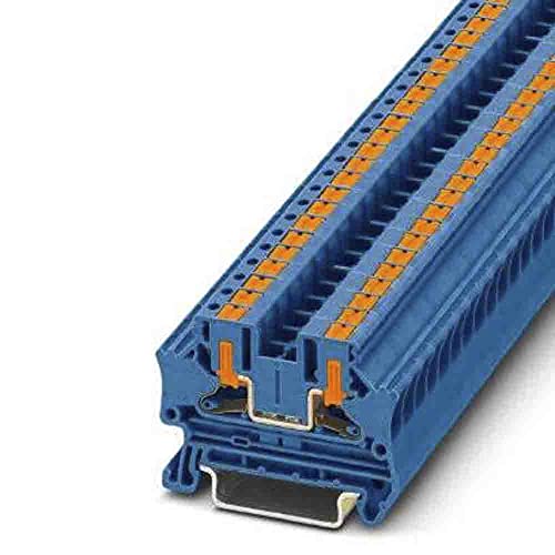 Phoenix Contact Ptv - Morsetto Per Fila, Blu, 1 Kv/32A, Confezione Da 50 Pezzi