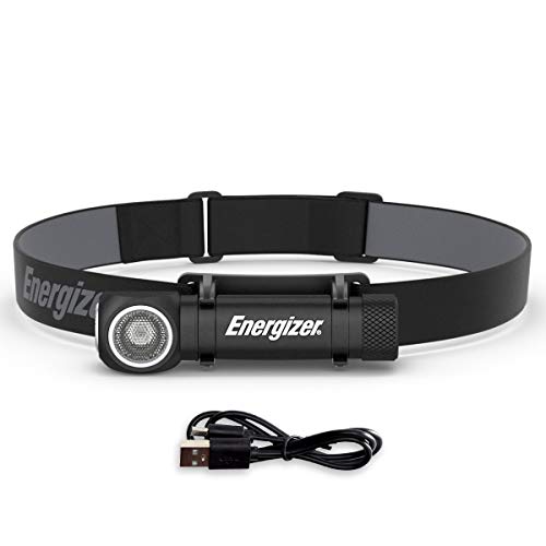 Energizer Torcia Frontale Ibrida A Led Ricaricabile O Alimentata A Batteria, Potente Lampada Frontale Luminosa, Resistente All'Acqua, Per Campeggio, L