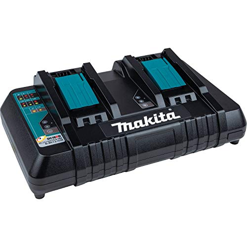 Makita Caricabatteria Dc18Rd, (0,5 H, 0,75 H, 2,25 Kg) Per Batterie Agli Ioni Di Litio, Nero-Blu
