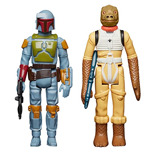 Star Wars Hasbro, Retro Collection, Speciale Confezione Doppia Dei Cacciatori Di Taglie Boba Fett E Bossk Da 9,5 Cm, Action Figure L'Impero Colpisce A