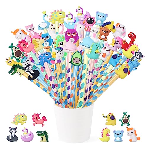 32 Pezzi Gadget Compleanno Bambini Matite Per Bambini Matite Colorate Con Topper Animali Regalini Compleanno Fine Festa Gadget Natale (32)
