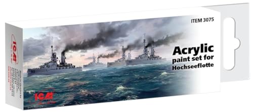 Icm - Acrilico Paints Set For Hochseeflotte |Icm|3075| 6 X 12 Ml Modello Char Promo
