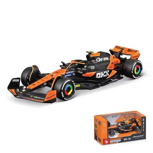 Bburago- Mclaren F1 Mcl 38 2024#4 (Norris) -1:43, Colore Arancione, 4893993382149
