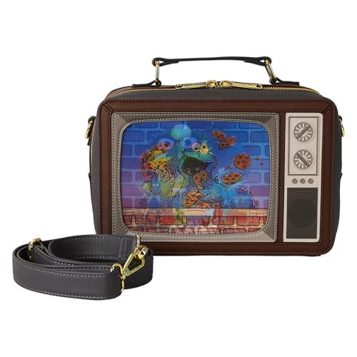 Loungefly Sesame Street Lenticular Retro Tv Crossbody Bag