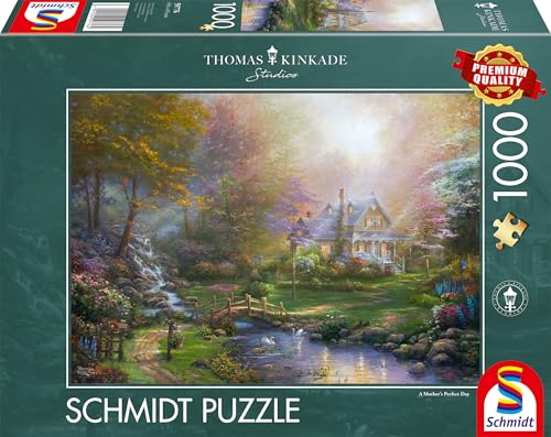 Schmidt Spiele 59776 Thomas Kinkade, A Mother'S Perfect Day, Puzzle Da 1000 Pezzi, Multicolore