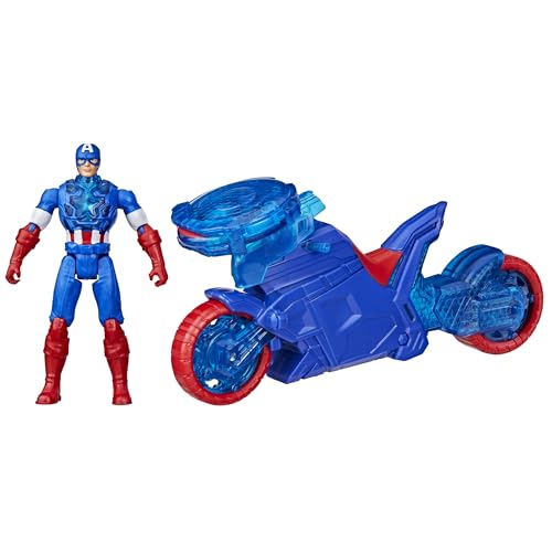 Hasbro Marvel- Capitan America Avengers 4In Cap Shield Shot Cycle, Colore, Standard, G08895L0