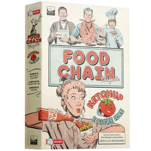 Ms Edizioni Food Chain Magnate - Ketchup E Altre Idee - Espansione, 14+ Anni, 2-6 Giocatori; Edizione In Italiano