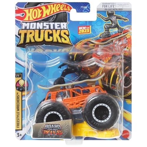Hot Wheels Monster Trucks Board To Be Wild, Modellino In Scala 1:64