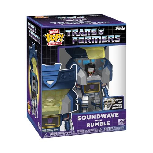 Funko Bitty Bots: Transformers - Soundwave Con Rumble! Bitty Pop! - 0,9 Pollici (2,2 Cm) - Transformers Classic - 0,9 Pollici E 4,85 Pollici - Collezi