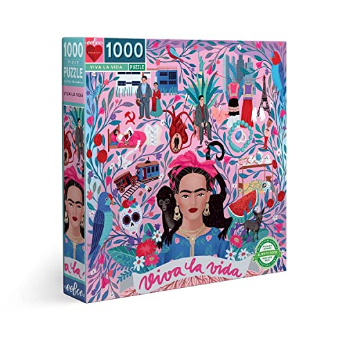 Eeboo- Frida Kahlo Puzzle, Multicolore, Pztvlv