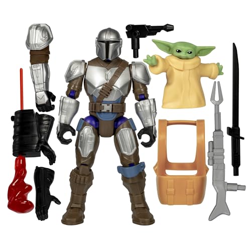Star Wars Hasbro Mixmashers, Il Mandaloriano E Grogu, Set Di Action Figure E Accessori Personalizzabili Da Mischiare E Abbinare