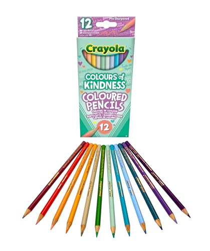 Crayola Colours Of Kindness - 12 Matite Colorate Dai Colori Pastello, Colori Per Tutte Le Tue Emozioni, Attività Creativa Per Scuola E Tempo Libero, 6