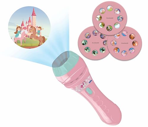Lexibook- Einhorn Unicorno, Torcia Luminosa E Proiettore Con 3 Dischi, 24 Immagini, Crea Le Tue Storie, Colore Rosa, Medio, Ltc050Uni