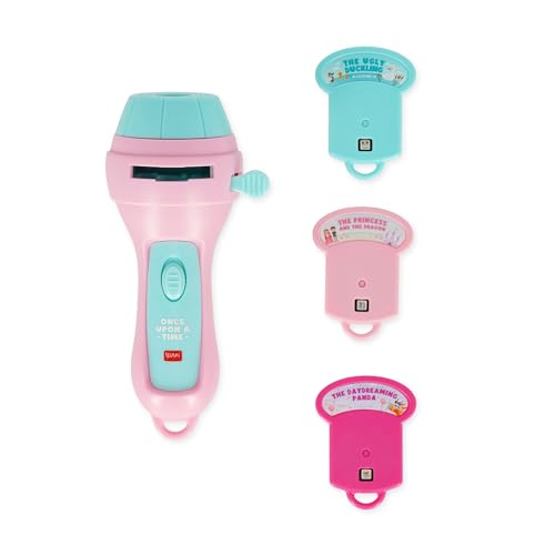 Legami - Torcia Proietta Storie Once Upon A Time Pink, Proietta 3 Favole Per Bambini, 3 Dischetti Con 8 Diapositive L'Uno, Batterie Aaa Non Incluse, 7