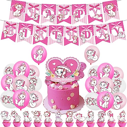 Decorazioni Compleanno Marie Aristocats Deco Compleanno Marie Aristocats Palloncini Feste Marie Cat Palloncino Festa Marie Gatto Topper Torta Marie Ga