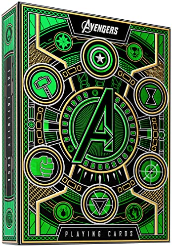 Theory11 Mazzo Di Carte Avengers Playing Cards (Green) By Marvel Studios