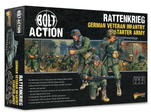 Rattenkrieg – Miniature Per Principianti Di Fanteria Veterana Tedesca, Scala 28 Mm, Per Bolt Action, Altamente Dettagliate Della Seconda Guerra Mondia