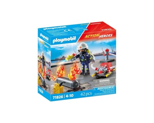 Pompier Pompe A Eau +Reservoir Playmobil Pll71826