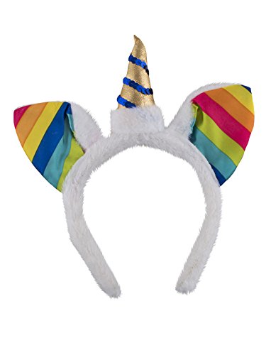 Funny Fashion Cerchietto Unicorno Frontino Con Orecchie E Corno Arcobaleno