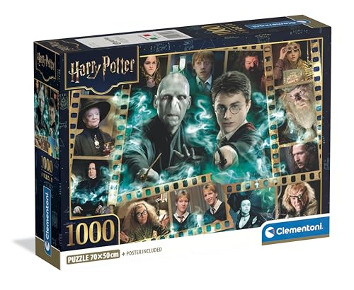 Clementoni - Puzzle 1000 Pezzi Per Adulti E Ragazzi, Special Series, Tema Harry Potter, Compact Box Con Poster Incluso, Idea Regalo Uomo E Donna, Made