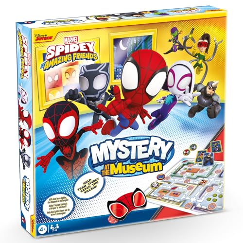 Shuffle Spidey And Friends Mystery At The Museum, Help Team Spidey Catch The Villain, Divertente Gioco Per I Fan Della Marvel, Ottimo Regalo, 2-4 Gioc