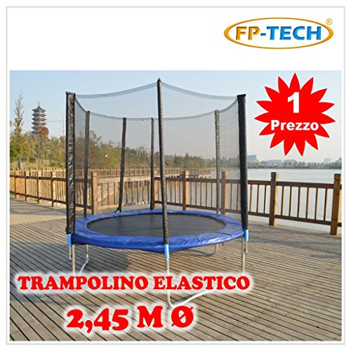 Fp-Tech- Trampolino Elastico, 245Cm-8Ft, Fp-8Ft