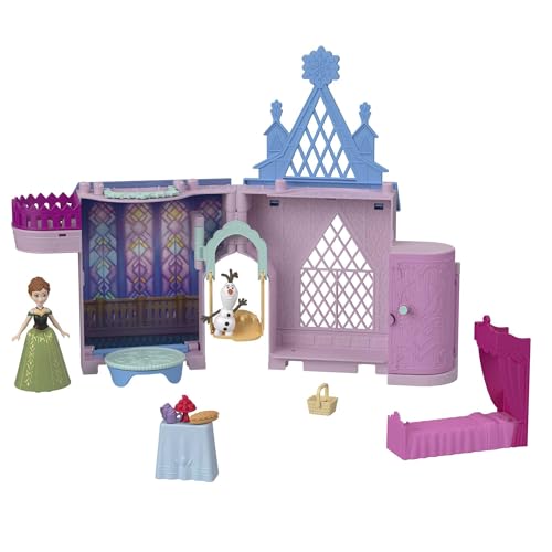 Mattel Disney Frozen - Castello Di Anna Ad Arendelle, Set Componibile Ispirato Al Film Con Mini Bambola, Personaggio Olaf E 7 Accessori Inclusi, Gioca