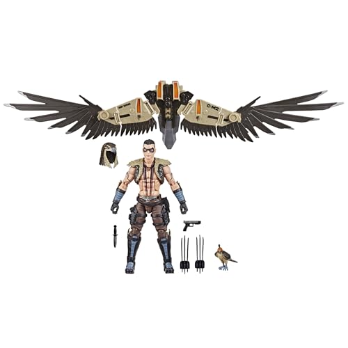 G.I. Joe Classified Series #139, Chip Raptor Talon & General Ledger, Action Figure Da Collezione Da 15,2 Cm E Animale Domestico Con 7 Accessori; Ali A
