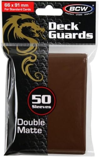 Bcw - Deck Guards Double Matte Card Sleeves Brown - 50 Sleeves