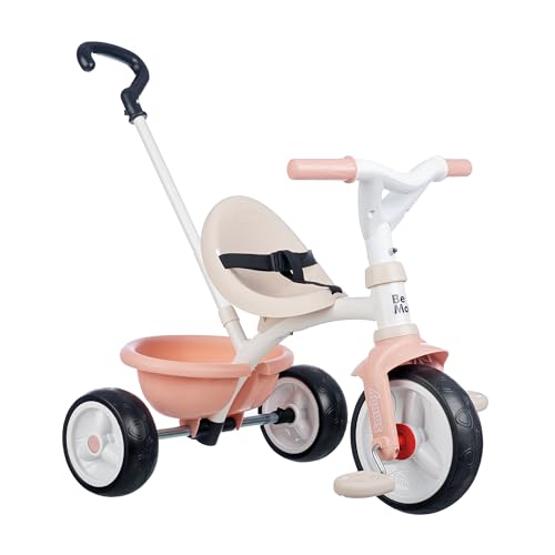 Smoby - Trciciclo Be Move Rosa, Con Asta Di Spinta, Sedile Con Cintura Di Sicurezza, Telaio In Metallo, Ruota Libera E Pedali, Per Bambini Dai 15 Mesi